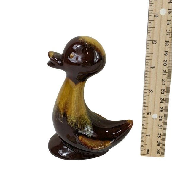 Blue Mountain Pottery Redware Drip Glaze Duck Figurine 65f - Picture 2 of 4